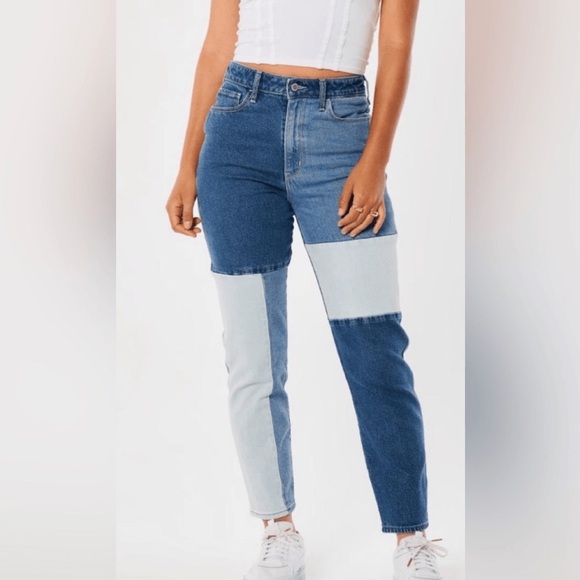 Hollister Denim - Hollister-{Size: 9R}- Ultra High Rise Mom Jeans Color Block